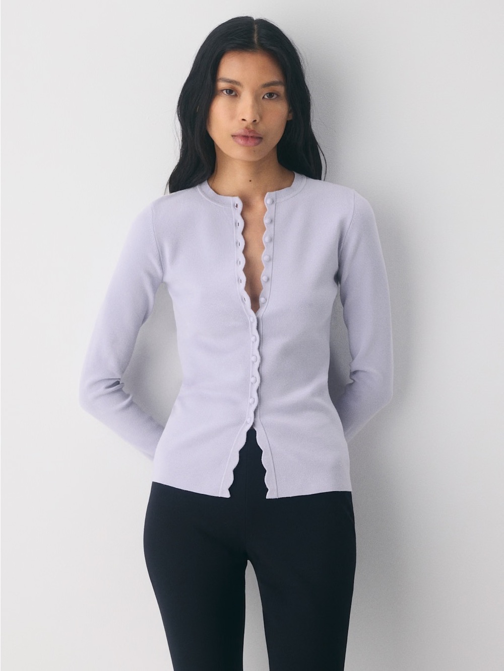 NWT - Aritzia Wilfred Shelly Cardigan - Wonder Yarn Size 2XS - Wildflower Lilac